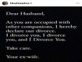 لايف ستايلأميرة دبي تخبر زوجها أنها تطلب الطلاق عبر إنستغرام وتبلغ متابعيها أسباب طلاقها